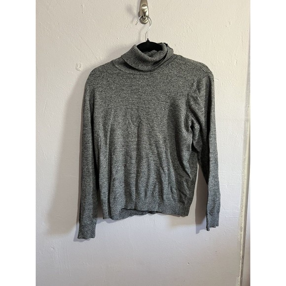 ANDREW MARC Women's Gray Turtleneck Sweater Size Large Long Sleeves - Picture 1 of 5